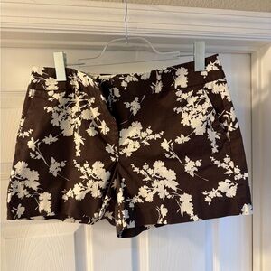 Ann Taylor Factory Brown and White Floral Women's Shorts